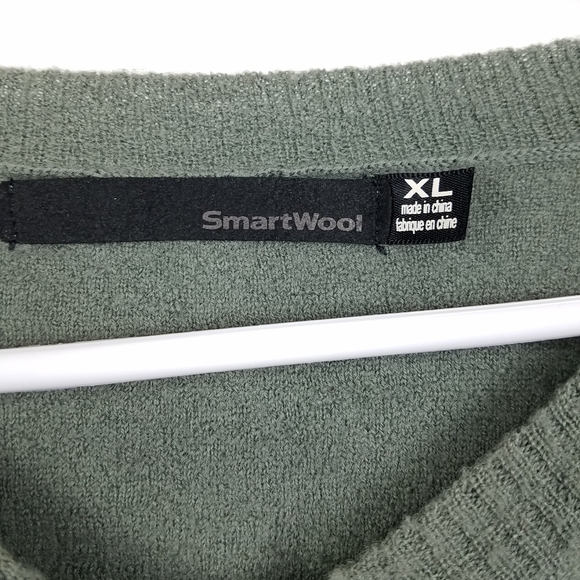 SmartWool v-neck sage green men's sweater size XL - Picture 3 of 4